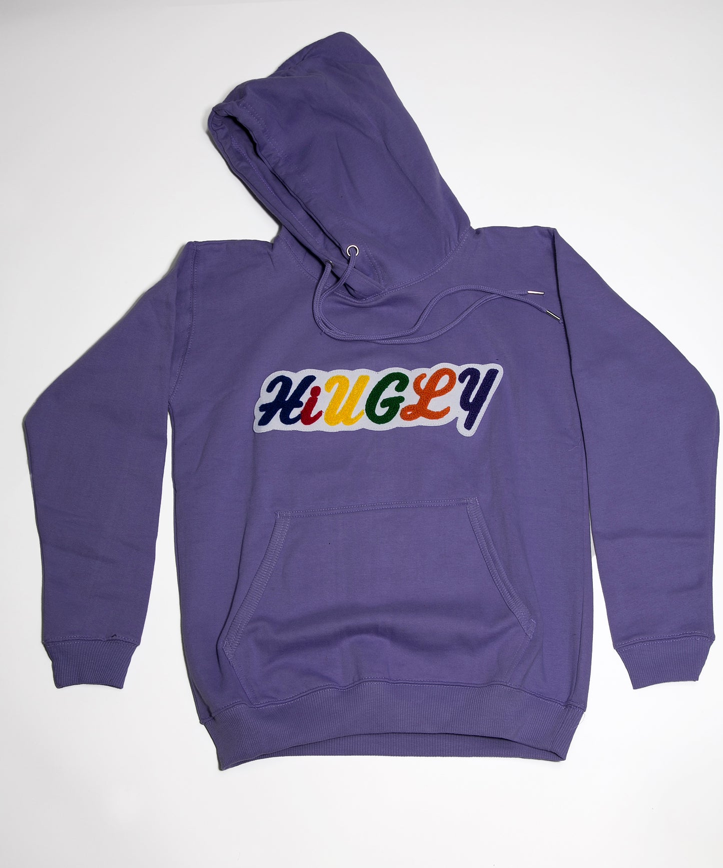 Purple Hoodie Colorful Logo