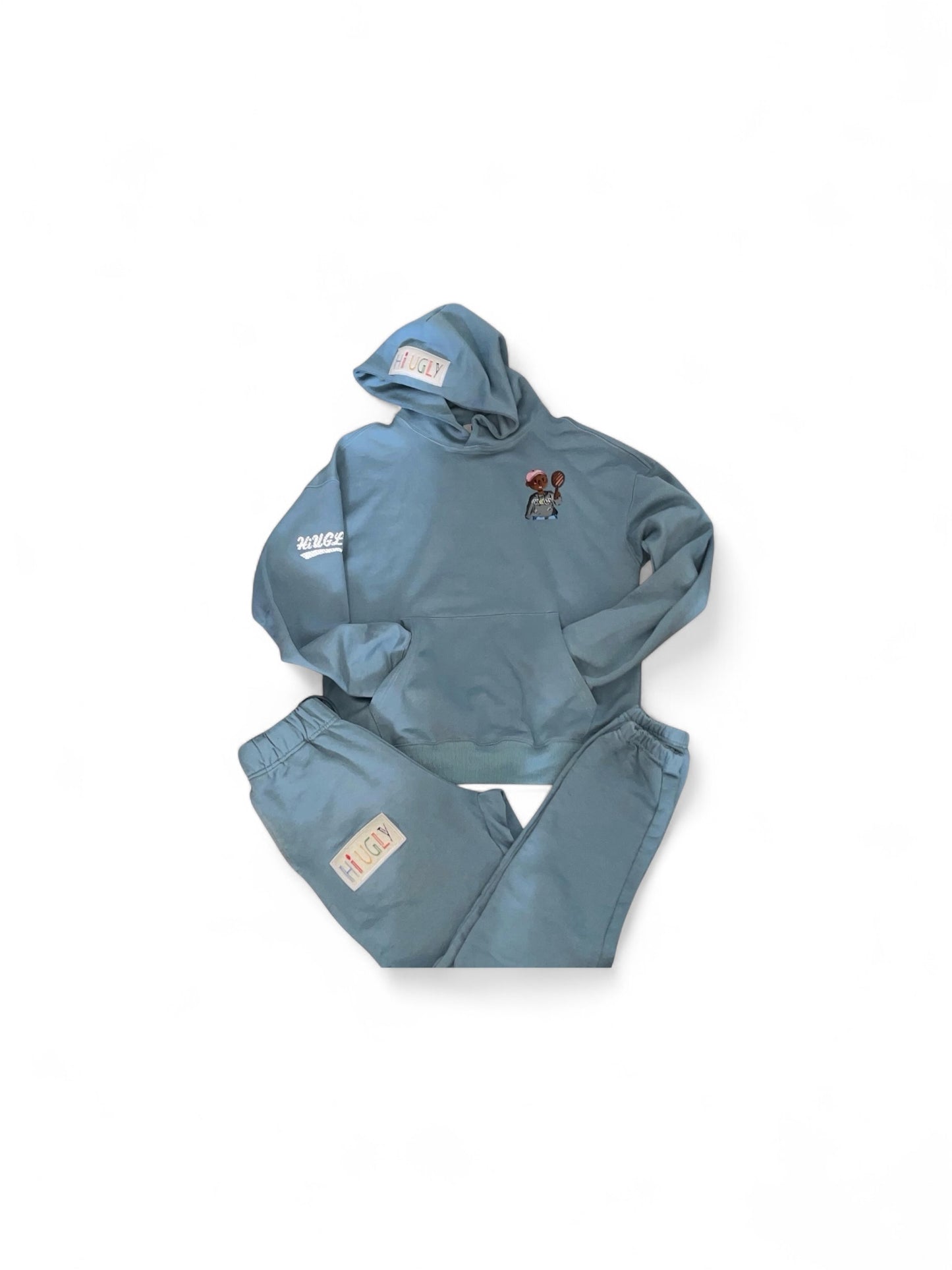 Sky blue sweatsuit