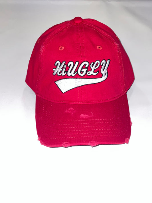 Red Distressed Dad Hat
