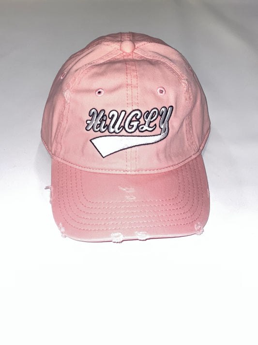 PINK DISTRESSED DAD HAT